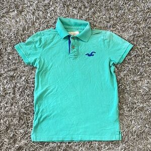 Hollister Aqua green polo Shirt size small